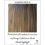 Load image into Gallery viewer, Almond Spice-R-Rooted dark with medium brown base and honey &amp; platinum blonde blended highlight
