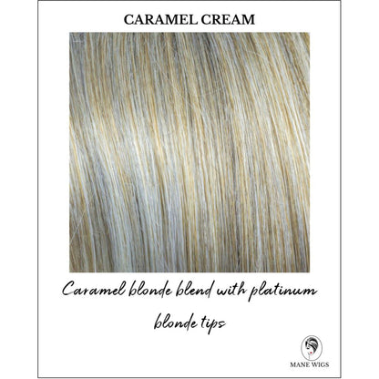 Caramel Cream-Caramel blonde blend with platinum blonde tips