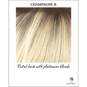 Champagne-R-Rooted dark with platinum blonde