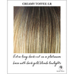 Load image into Gallery viewer, Creamy Toffee-LR-Extra long dark root on a platinum base with dark gold blonde lowlights
