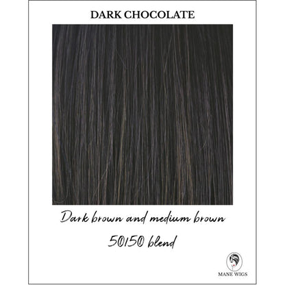 Dark Chocolate-Dark brown and medium brown 50/50 blend