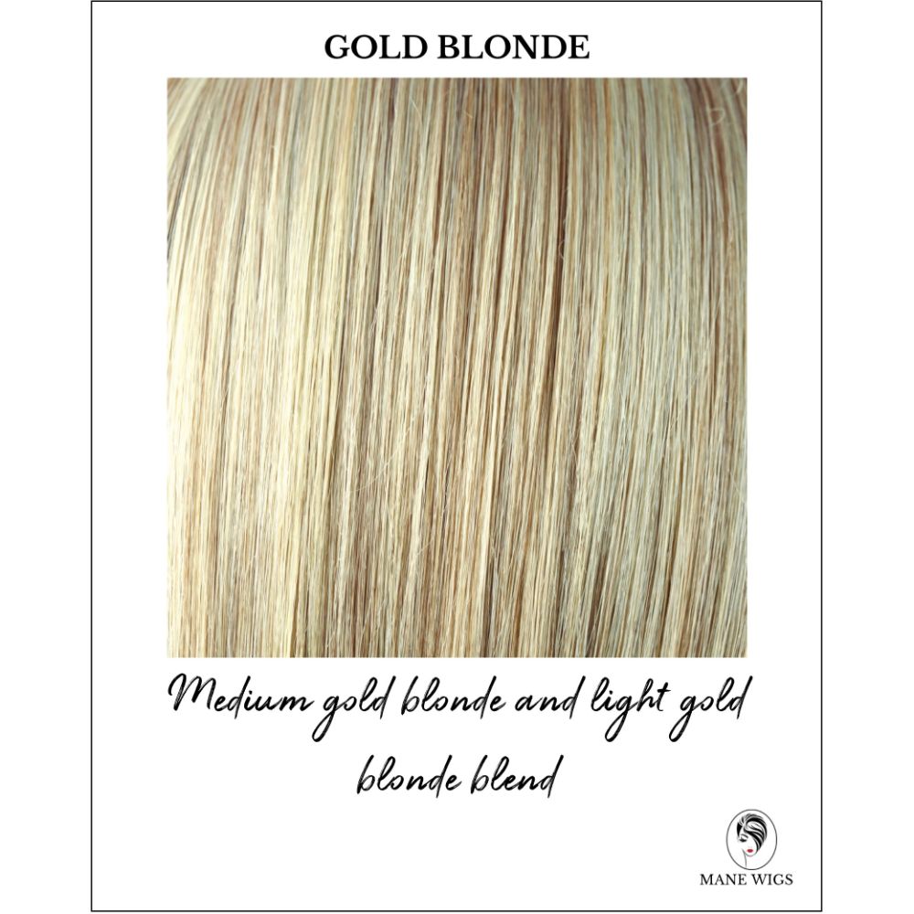 Gold Blonde-Medium gold blonde and light gold blonde blend
