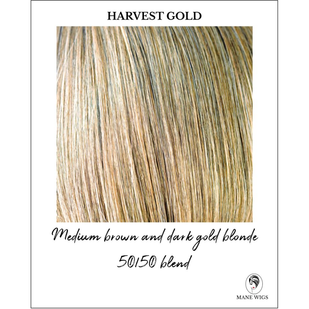 Harvest Gold-Medium brown and dark gold blonde 50/50 blend