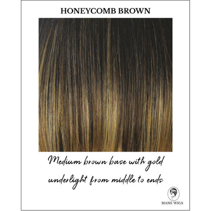 Honeycomb Brown-Medium brown base with gold underlight from middle to ends