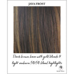 Load image into Gallery viewer, Java Frost-Dark brown base with gold blonde &amp; light auburn 50/50 blend highlights
