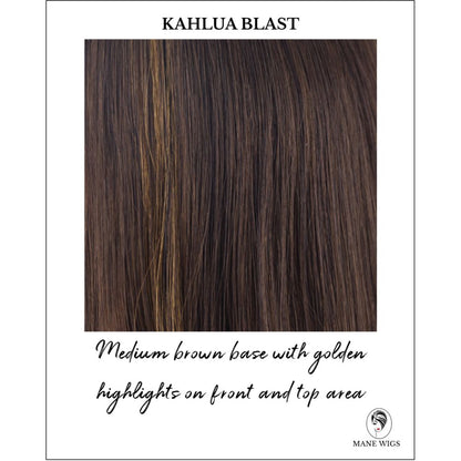 Kahlua Blast-Medium brown base with golden highlights on front and top area