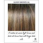 Load image into Gallery viewer, Kandy Brown-LR-A mixture of warm light brown and dark rich brown tones with long dark roots

