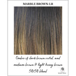 Load image into Gallery viewer, Marble Brown-LR-Ombre of dark brown rooted, and medium brown &amp; light honey brown 50/50 blend
