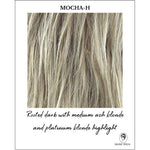 Load image into Gallery viewer, Mocha-H-Rooted dark with medium ash blonde and platinum blonde highlight
