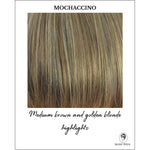 Load image into Gallery viewer, Mochaccino-Medium brown and golden blonde highlights
