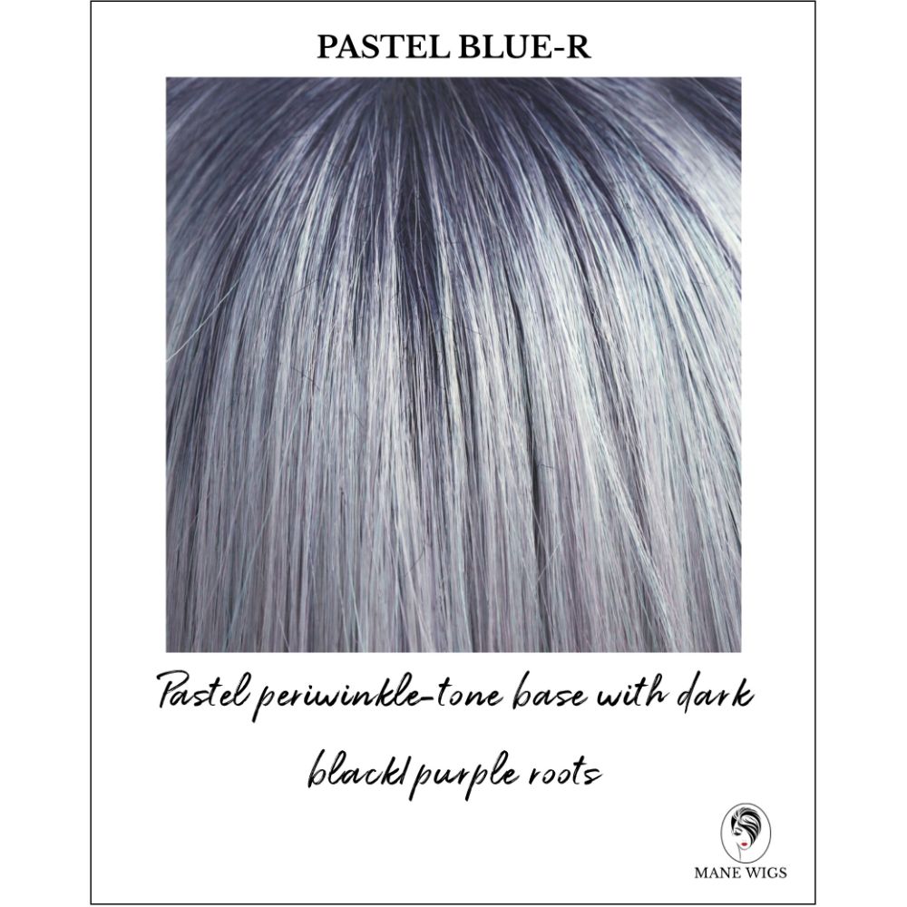 Pastel Blue-R-Pastel periwinkle-tone base with dark black/purple roots