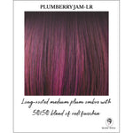 Load image into Gallery viewer, Plumberry Jam-LR-Long-rooted medium plum ombre with 50/50 blend of red/fuschia
