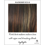 Load image into Gallery viewer, Razberry Ice-R-Rooted dark medium auburn base with copper and strawberry blonde highlights
