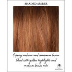Load image into Gallery viewer, Shaded Amber-Coppery auburn and cinnamon brown blend with golden highlights and medium brown roots
