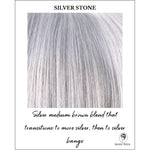 Load image into Gallery viewer, Silver Stone-Silver medium brown blend that transitions to more silver, then to silver bangs
