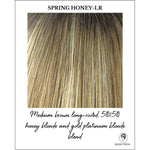 Load image into Gallery viewer, Spring Honey-LR-Medium brown long-rooted, 50/50 honey blonde and gold platinum blonde blend

