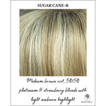 Load image into Gallery viewer, Sugar Cane-R-Medium brown root, 50/50 platinum &amp; strawberry blonde with light auburn highlight
