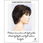 Load image into Gallery viewer, Rica by Ellen Wille in Dark Brown Shaded-Medium brown base with light golden blonde highlights and light auburn lowlights

