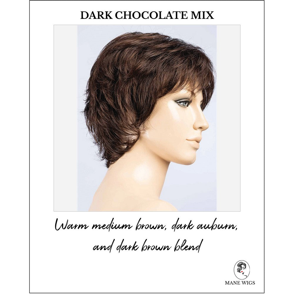 Rica by Ellen Wille in Dark Chocolate Mix-Warm medium brown, dark auburn, and dark brown blend