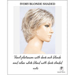 Load image into Gallery viewer, Rica by Ellen Wille in Ivory Blonde Shaded-Pearl platinum with dark ash blonde and silver white blend with dark shaded roots
