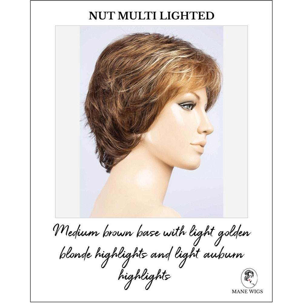 Rica by Ellen Wille in Nut Multi Lighted-Medium brown base with light golden blonde highlights and light auburn highlights