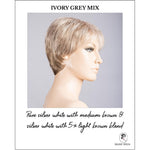 Load image into Gallery viewer, Rimini Mono by Ellen Wille in Ivory Grey Mix-Pure silver white with medium brown &amp; silver white with 5% light brown blend
