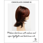 Load image into Gallery viewer, Rose by Envy in Chocolate Cherry-R-Medium dark brown with auburn and copper highlights and dark brown roots
