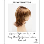Load image into Gallery viewer, Rose by Envy in Creamed Coffee-R-Copper and light warm brown with honey blonde highlights and medium brown roots
