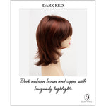 Load image into Gallery viewer, Rose by Envy in Dark Red-Dark auburn brown and copper with burgundy highlights
