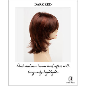 Rose by Envy in Dark Red-Dark auburn brown and copper with burgundy highlights