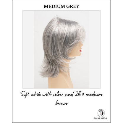 Rose by Envy in Medium Grey-Soft white with silver and 20% medium brown