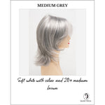 Load image into Gallery viewer, Rose by Envy in Medium Grey-Soft white with silver and 20% medium brown
