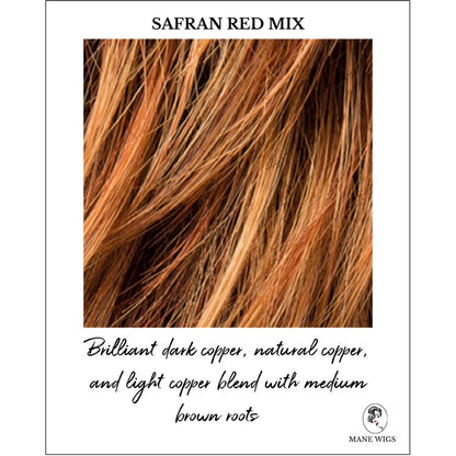 Safran Red Mix-Brilliant dark copper, natural copper, and light copper blend with medium brown roots