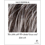 Load image into Gallery viewer, Salt/Pepper-R-Pure white with 40% darkest brown and dark roots
