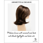 Load image into Gallery viewer, Sam by Envy in Amaretto &amp; Cream-R-Medium brown with caramel and dark ash blonde highlights and dark roots
