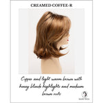 Load image into Gallery viewer, Sam by Envy in Creamed Coffee-R-Copper and light warm brown with honey blonde highlights and medium brown roots
