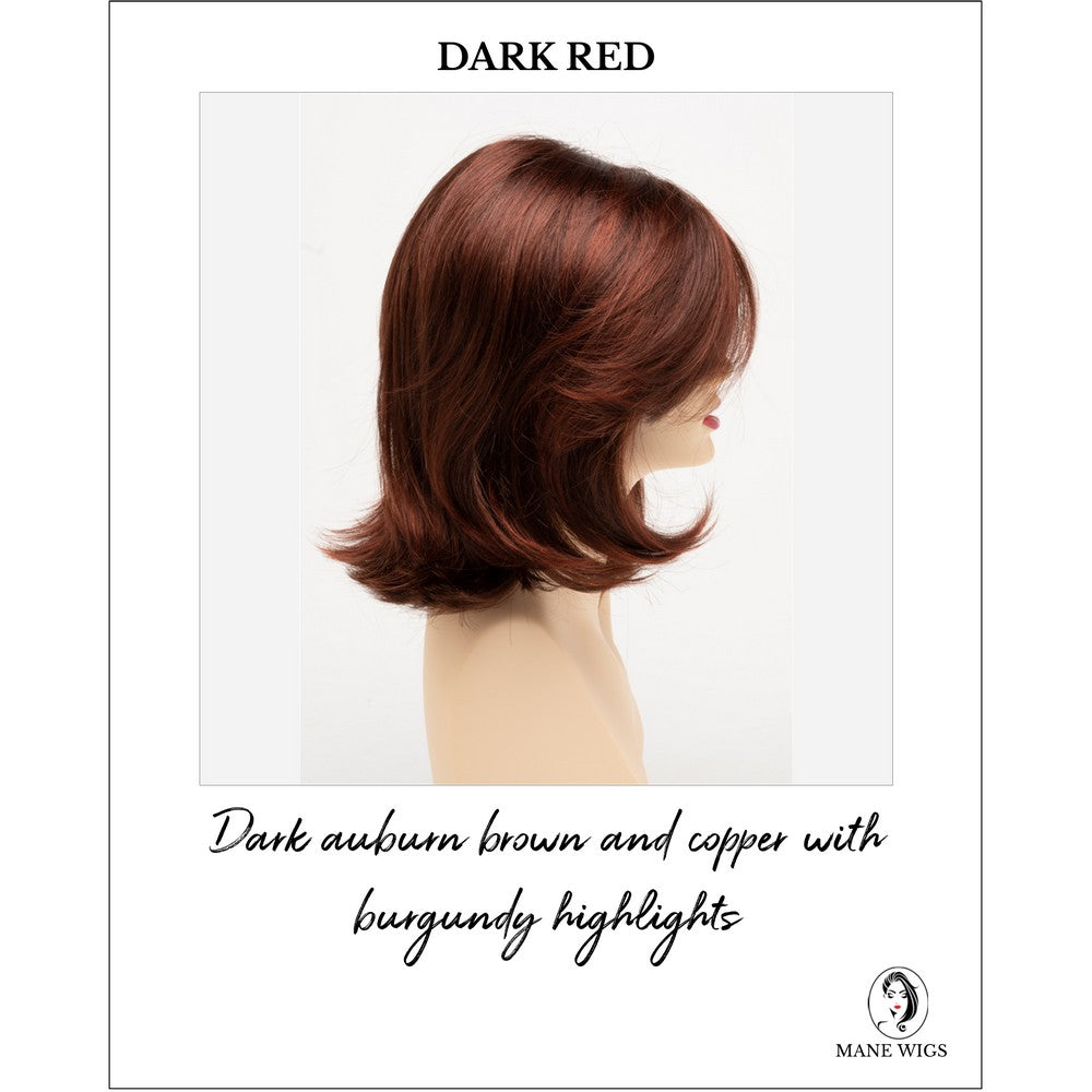 Sam by Envy in Dark Red-Dark auburn brown and copper with burgundy highlights