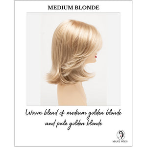 Sam by Envy in Medium Blonde-Warm blend of medium golden blonde and pale golden blonde