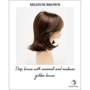 Sam by Envy in Medium Brown-Deep brown with caramel and medium golden brown