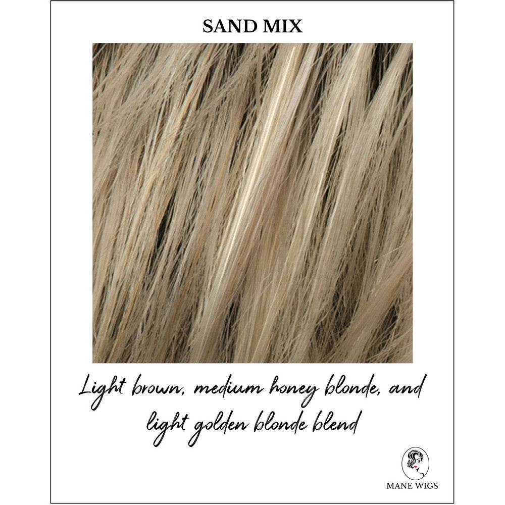 Sand Mix-Light brown, medium honey blonde, and light golden blonde blend