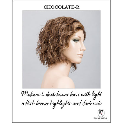 Scala wig by Ellen Wille in Chocolate-R-Medium to dark brown base with light reddish brown highlights and dark roots