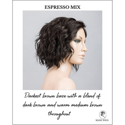 Scala wig by Ellen Wille in Espresso Mix-Darkest brown base with a blend of dark brown and warm medium brown throughout 