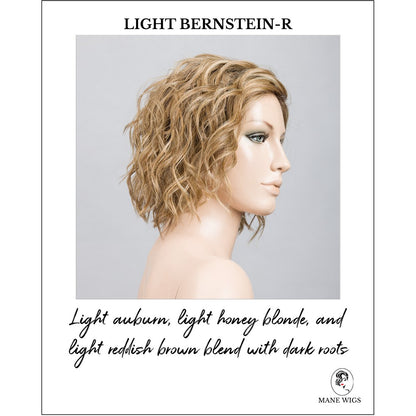Scala wig by Ellen Wille in Light Bernstein-R-Light auburn, light honey blonde, and light reddish brown blend with dark roots