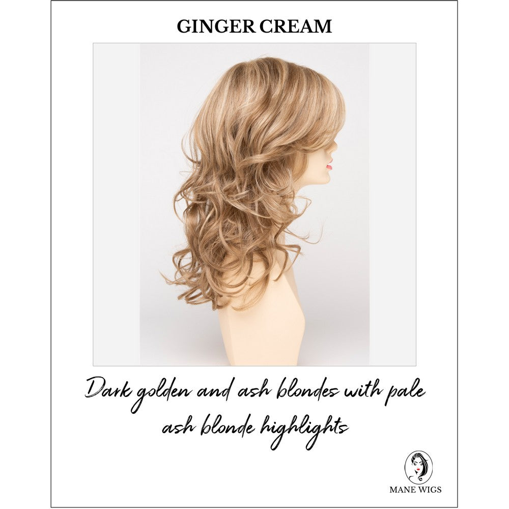 Selena By Envy in Ginger Cream-Dark golden and ash blondes with pale ash blonde highlights