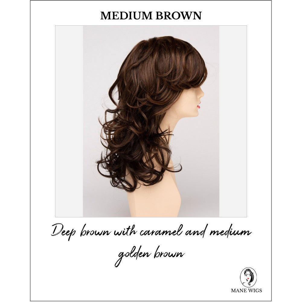 Selena By Envy in Medium Brown-Deep brown with caramel and medium golden brown