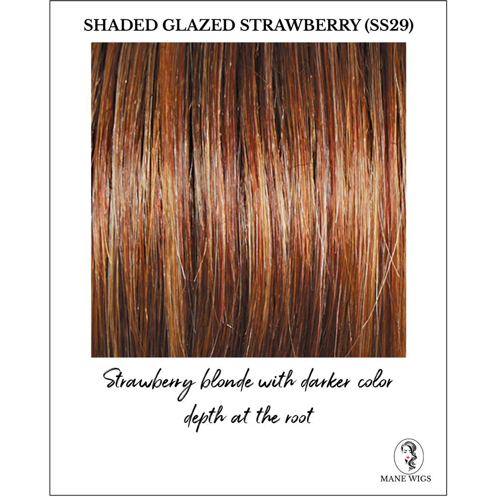 Shaded Glazed Strawberry (SS29)-Strawberry blonde blend with darker color depth at the root