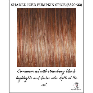 Shaded Iced Pumpkin Spice (SS29/33)-Cinnamon red with strawberry blonde highlights and darker color depth at the root