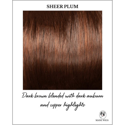 Sheer Plum-Dark brown blended with dark auburn and copper highlights