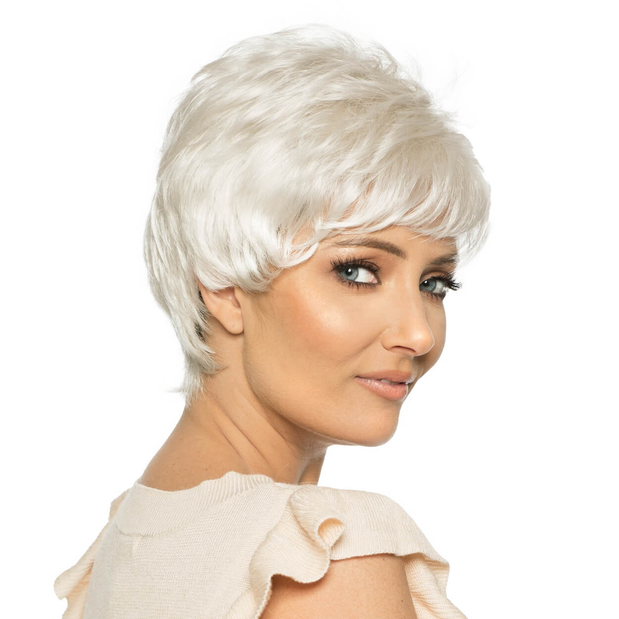 Shortie by Wig Pro in White Fox Image 4