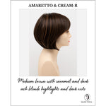 Load image into Gallery viewer, Shyla By Envy in Amaretto &amp; Cream-R-Medium brown with caramel and dark ash blonde highlights and dark roots
